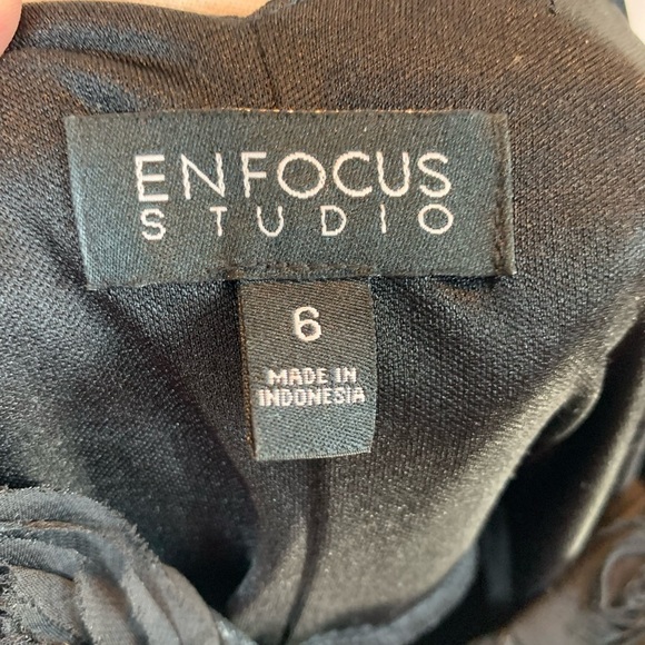 Enfocus Studio Sleeveless V Neck Sheath Dress - Black - size 6 - Picture 7 of 7